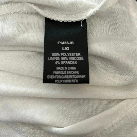 [L] Edit by  Jeanne Beker Viscose Lined Floral Tank Top Embroidered Shoulder - Picture 6 of 8